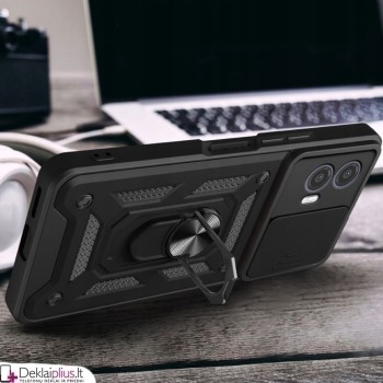 5in1 smūgiams atsparus dėklas su žiedu ir kameros apsauga (Motorola Moto G73)